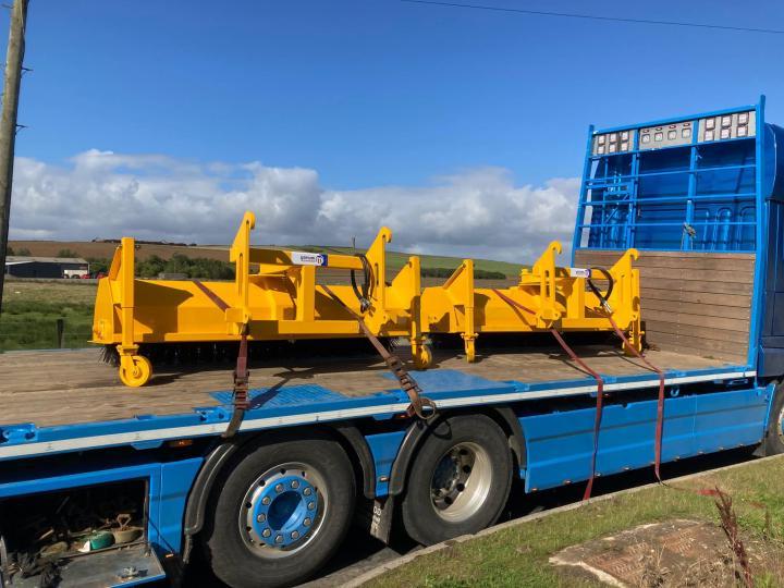 8' wide road sweepers with JCB Q-Fit brackets